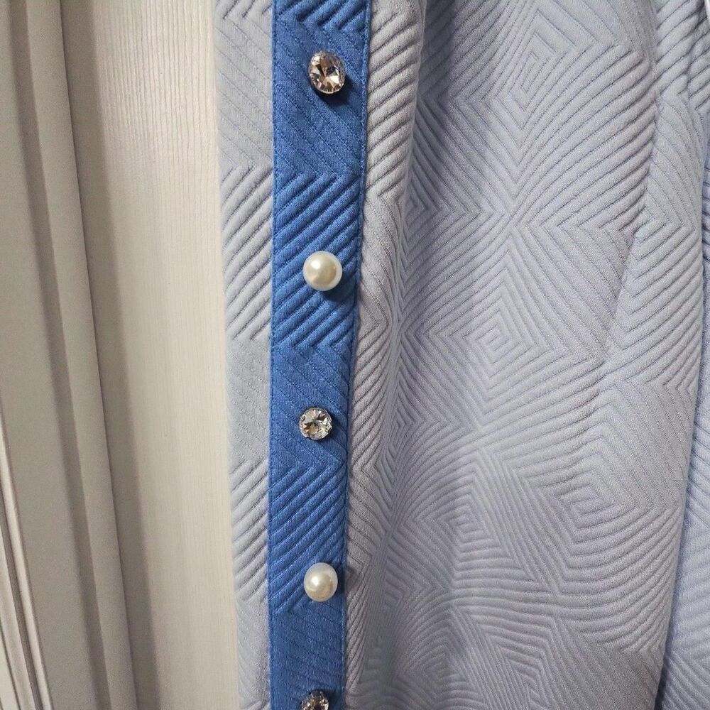 Simply Southern Women's XL Textured Wide Leg Pants w/ Pearl and Rhinestone Trim - Picture 2 of 8